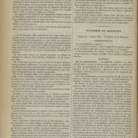 0174 - Page 164 - De l'emploi des filtres en terre poreuse pour la stérilisation à froid des liquides organiques ; par MM. Galippe et Bourquelot / Académie de médecine. Séance du 17 février 1885. Correspondance / Lectures. Sur la paraldéhyde. M. Desnos / Discussion sur la dépopulation de la France. M. Lagneau