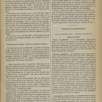 0181 - Page 171 - Revue clinique hebdomadaire. Névralgie rebelle à la suite de la ménopause / Traitement du tétanos : chloral et sulfate de quinine / Société de chirurgie. Séance du 18 février 1885. Communications. Taille sus-pubienne. M. Zancarelli... / Chancre palpébral. M. Le Dentu, sur un travail de M. Baudry... / Ostéomyélite, ostéosarcome. M. Terrillon, sur une observation adressée par M. Humbert