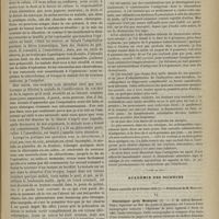 0213 - Page 203 - Hôpital Necker. M. Léon Le Fort. Arthrite suppurée du genou, rupture spontanée de la synoviale ; amputation de cuisse / Thérapeutique. De l'efficacité de l'antipyrine contre le rhumatisme articulaire aigu. Par M. le Docteur Bernheim... / Académie des sciences. Séance annuelle du 23 février 1885. VI. Statistique (prix Montyon)