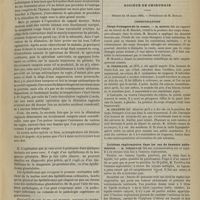 0279 - Page 269 - Hôpital de la Pitié. M. Verneuil. I. Hyperesthésie vulvaire, vaginisme, dilatation forcée du vagin. - II. Épithélioma pituitaire / Société de chirurgie. Séance du 18 mars 1885. Communications. Corps étrangers de la vessie. M. Monod, sur un travail de M. Henriet / Incisions exploratrices dans les cas de tumeurs abdominales. M. Terrillon
