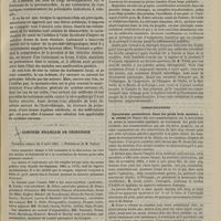 0333 - Page 323 - Hospice de la Salpêtrière. M. Legrand du Saulle. L'état mental des spermatorrhéiques / Congrès français de chirurgie. Première séance du 6 avril 1885 / Deuxième séance du 6 avril 1885. Communications. Tarsotomie postérieure dans les pieds bots anciens. M. Gross...