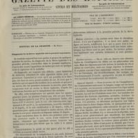0347 - Page 337 - Sommaire / Hôpital de la Charité. M. Hardy. Diagnostic de la fièvre typhoïde dès le premier septénaire