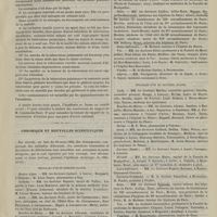 0359 - Page 349 - Académie de médecine. Séance du 14 avril 1885. Lecture. Tuberculose pulmonaire dans les familles. M. Leudet... / Chronique et nouvelles scientifiques. [Des médailles d'honneur, des mentions honorables et des lettres de félicitations]
