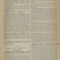 0373 - Page 363 - Société de biologie. Séance du 28 mars 1885. Communications. Atomes, molécules, biologie. M. Rabuteau / Irritation périphérique. M. Brown-Séquard / Veau à tête de bouledogue. M. Besnier / Crâne de gorille. M. Féré / Séance du 11 avril 1885. Communications. Congestion hépatique et ictère cardiaque. M. Lépine... / Atténuation du virus rabique par son passage dans l'organisme de la poule. M. Paul Gibier