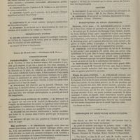 0392 - Page 382 - Société de chirurgie. Séance du 15 avril 1885. Communication. Périnéorrhaphie par le procédé d'Emmet. M. Terrillon, sur une communication de M. Kirmisson / Lectures / Présentation d'opéré / Séance du 22 avril 1885. Communications. Périnéorrhaphie. M. Marc Sée, à l'occasion du rapport de M. Terrillon / Injection intra-urétrale de cocaïne. M. Bouilly, sur une note de M. Gryfeld... / Mal perforant. M. Terrillon / Lecture / Présentations de pièces anatomiques. Sarcome de la joue. M. Horteloup / Kyste du para-ovarium. M. Polaillon / Chronique et nouvelles scientifiques