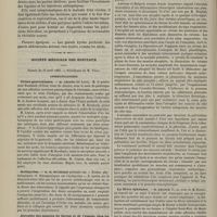 0398 - Page 388 - Hôpital Saint-Louis. M. Péan. Du choix de la méthode dans le traitement des tumeurs de l'abdomen par la gastrotomie / Société médicale des hôpitaux. Séance du 10 avril 1885. Communications. Crises gastroxiques. M. Lépine... M. le Professeur Rossbach... / Antipyrine. M. H. Huchard / Atrophie des muscles du thorax et de l'épaule chez les pleurétiques. M. Huchard, d'un mémoire de M. Desplats... / La fièvre éphémère. M. Kelsch, au nom de M. Kiener