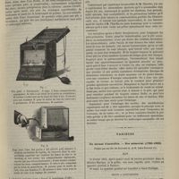 0423 - Page 413 - Instruments et appareils. Pile galvanocaustique. Par M. le Docteur Boisseau et Rocher / Variétés. Un savant d'autrefois. - Son mémorial (1780-1865) ; publié par ses fils les Docteurs A. et G. Léon-Dufour