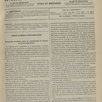 0475 - Page 465 - Sommaire / Revue clinique hebdomadaire. Monoplégie brachiale, suite de traumatisme de l'épaule ; sa nature hystérique
