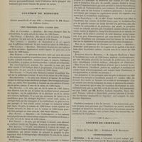 0486 - Page 476 - Hôpital Saint-Louis. M. Péan. Du choix de la méthode dans le traitement des tumeurs du bassin par la gastrotomie / Académie de médecine. Séance annuelle du 19 mai 1885. Prix proposés pour l'année 1885 / Société de chirurgie. Séance du 13 mai 1885. Communications. Chéloïdes. M. le Fort, à l'occasion du petit malade présenté par M. Monod