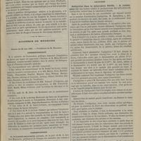 0495 - Page 485 - Thérapeutique. Des eaux de Pougues dans la dyspepsie et les troubles nerveux qui en résultent. Par M. le Docteur E. Bouchut / Académie de médecine. Séance du 26 mai 1885. Correspondance / Présentations / Lectures. Antipyrine dans la tuberculose fébrile. M. Daremberg