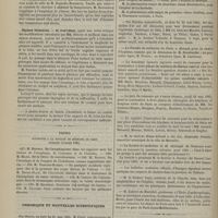0496 - Page 486 - Académie de médecine. Séance du 26 mai 1885. Lectures. Antipyrine dans la tuberculose fébrile. M. Daremberg / Siphon stomacal. M. Faucher, après des modifications introduites par MM. Debove et Audhoui / Thèses soutenues à la Faculté de médecine de Paris pendant l'année 1885 / Chronique et nouvelles scientifiques / Bulletin bibliographique