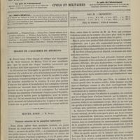 0539 - Page 529 - Sommaire / Séance de l'Académie de médecine / Hôtel-Dieu. M. Richet. Tumeur sébacée de la paupière inférieure