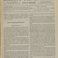 0547 - Page 537 - Sommaire / Revue clinique hebdomadaire. Angine perforante