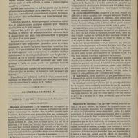 0574 - Page 564 - Revue clinique hebdomadaire. Ablation d'une exostose, réunion de la plaie par première intention / Société de chirurgie. Séance du 17 juin 1885. Communications. Rupture de l'urètre. M. Terrier, sur une observation adressée par M. Cabanais / Résection du sternum. M. Le Fort