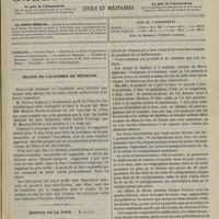 0587 - Page 577 - Sommaire / Séance de l'Académie de médecine / Hôpital de la Pitié. M. Jaccoud. Températures fébriles et antipyrétiques