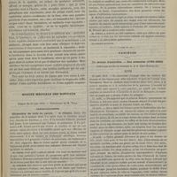 0607 - Page 597 - Hôpital Saint-Louis. M. Fournier. De l'expertise médico-légale relative à la transmission de la syphilis d'un nourrisson à sa nourrice / Société médicale des hôpitaux. Séance du 26 juin 1885. Communications. Ulcération du voile du palais. M. Féréol / Inoculation tuberculeuse. M. Merklen / Variétés. Un savant d'autrefois. - Son mémorial (1780-1865) ; publié par ses fils les Docteurs A. et G. Léon-Dufour