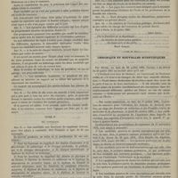 0704 - Page 694 - Ministère de l'instruction publique. IV. - Décret déterminant les conditions des concours pour les fonctions de suppléant et de chef des travaux dans les Écoles de plein exercice de préparatoires de médecine et de pharmacie / Chronique et nouvelles scientifiques