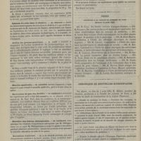 0728 - Page 718 - Société de biologie. Séance du 1er août 1885. Communications. Virulence du bubon chancreux. M. Straus / Lésions du rein dans le diabète. M. Straus / Action du pneumogastrique. M. Gley / Monilia sputicolia. M. Galippe / Extraction du gaz des feuilles. M. Gréhant, selon le conseil de M. Paul Bert / Hérédité des lésions chirurgicales. M. Gréhant communique les résultats d'expériences entreprises par M. Philippoteaux / Excitation lumineuse. M. A.-M. Bloch / Thèses soutenues à la Faculté de médecine de Paris pendant l'année 1885 / Chronique et nouvelles scientifiques. Faculté de médecine de Paris