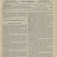 0731 - Page 721 - Sommaire / Revue clinique hebdomadaire. Arrachement du gros intestin