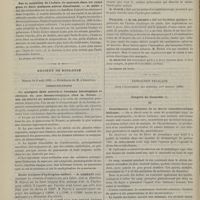 0790 - Page 780 - Académie de médecine. Séance du 25 août 1885. Lecture. Le choléra dans l'Inde, ses degrés, ses variétés, au point de vue de l'épidémiologie générale. M. Tholozan / Communication. Sur la solubilité de l'iodure de mercure dans les corps gras et dans quelques autres dissolvants. M. Méhu / Société de biologie. Séance du 8 août 1885. Communications. De quelques faits relatifs à l'examen histologique et clinique du pus blennorrhagique chez la femme. MM. de Sinéty et Henneguy / Doses toxiques d'hydrogène sulfuré. M. Gréhant / Polyurie. M. Ch. Richet / Association française pour l'avancement des sciences, XIVe session (1885). Congrès de Grenoble. III. Contribution à l'histoire de la fièvre exanthématique bulleuse