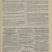 0833 - Page 823 - Association française pour l'avancement des sciences, XIVe session (1885). Congrès de Grenoble. VI. Sur certains troubles trophiques d'origine osseuse concomitants aux angiomes superficiels des membres inférieurs. M. René Duzéa... / Chronique et nouvelles scientifiques. Faculté de médecine de Paris / Faculté de médecine de Montpellier / Faculté de médecine de Nancy