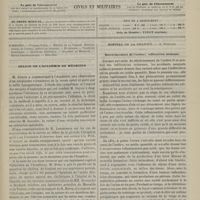 0835 - Page 825 - Sommaire / Séance de l'Académie de médecine / Hôpital de la Charité. M. Terrillon. Rétrécissement de l'urètre ; infiltration urineuse