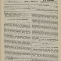 0859 - Page 849 - Sommaire / Séance de l'Académie de médecine / Hôpital de la Charité. M. Hardy. Des accidents secondaires et tertiaires de la dyspepsie