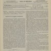 0883 - Page 873 - Sommaire / Séance de l'Académie de médecine / Hôtel-Dieu. M. Tillaux. De l'équinisme au premier degré ; ténotomie double du tendon d'Achille