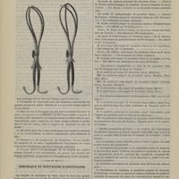 0936 - Page 926 - Instruments et appareils. Nouveau forceps à cuillers réductibles de M. le Docteur Henri Hamon / Chronique et nouvelles scientifiques. Faculté de médecine de Paris
