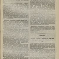 1021 - Page 1011 - Société de biologie. Séance du 31 octobre 1885. Communications. Un effet de la galvanisation du pont de Varole. M. Brown-Séquard / Influence du café sur le prurit nerveux. M. Brown-Séquard / Destruction d'une partie du cerveau chez un singe. M. Dupuy / Influence des lésions nerveuses sur la marche des insectes. M. Dubois / Recherches expérimentales sur la greffe tendineuse et la régénération des tendons. M. Assaki, en son nom et au nom de M. Fargin / Pathogénie des kystes dits folliculaires du maxillaire. M. Malassez / Mensuration de la courbure de la cornée. M. Javal / Variétés. Un savant d'autrefois. - Son mémorial (1780-1865) ; publié par ses fils les Docteurs A. et G. Léon-Dufour