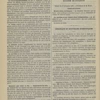 1072 - Page 1062 - Société de chirurgie. Séance du 11 novembre 1885. Communications. Trépanation. M. Lucas-Championnière, sur trois observations par MM. Chavasse, Kirmisson et Alvarez... / Blessure par arme à feu. - Amputation du sein. M. Trélat, sur deux observations par M. Gendron / Cure radicale des hernies. M. Lucas-Championnière / Société de biologie. Séance du 14 novembre 1885. Communications. Bruits extra-cardiaques. M. Franck / La vaseline et son emploi dans l'alimentation. M. Dubois / Chronique et nouvelles scientifiques. Hôpitaux de Paris / Hôpitaux de Nancy / Hôpitaux de Rouen / Faculté de médecine de Paris