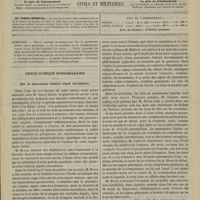 1083 - Page 1073 - Sommaire / Revue clinique hebdomadaire. Sur la pneumonie lobaire aiguë secondaire