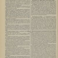 1110 - Page 1100 - Thérapeutique. Le taffetas Berthault, par M. le Docteur Achenne / Société de chirurgie. Séance du 25 novembre 1885. Communications. Persistance des règles après l'ovariotomie double. M. Duplay / Arrachement du médius. M. Polaillon, sur une communication de M. Cravin / Traitement des kystes hydatiques du foie par la laparotomie. M. Richelot