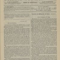 1187 - Page 1177 - Sommaire / 20 décembre 1885. [Dr Armand Desprès] / Faculté de médecine de Paris. M. Duplay. De la transfusion du sang