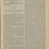 0031 - Page 21 - Académie de médecine. Séance du 5 janvier 1886. Lecture. Des derniers progrès réalisés dans l'opération de la cataracte par extraction. M. Panas / Communication. Remarques anthropologiques, médicales et démographiques. M. Lagneau / Variétés. Un savant d'autrefois. - Son mémorial (1780-1865) publié par ses fils les Docteurs A. et G. Léon-Dufour