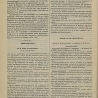 0038 - Page 28 - Revue clinique hebdomadaire. Rôle des microbes dans l'ostéomyélite / Thérapeutique. De la forme du médicament. Par M. le Docteur Delmis / Société de chirurgie. Séance du 30 décembre 1885. Communication. Polype fibro-muqueux de l'amygdale. M. Nepveu, sur une communication de M. Masse / Des pseudarthroses. M. Berger