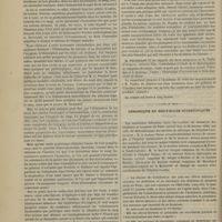 0080 - Page 70 - Académie de médecine. Séance du 19 janvier 1886. Lecture. Sur les alcaloïdes dérivés de la destruction bactérienne ou physiologique des tissus animaux. M. Armand Gautier / Chronique et nouvelles scientifiques