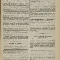0423 - Page 413 - Hôtel-Dieu de Lyon. M. Daniel Mollière. Sur un cas de fibrome aponévrotique des parois abdominales sans adhérence au squelette. (Leçon recueillie par M. H. Désir De Fortunet...) / Société de biologie. Séance du 1er mai 1886. Communications. Paralysies et contractures hystériques provoquées. M. Féré / Acide carbonique du sang. M. Quinquaud, en son nom et au nom de M. Gréhaut / Ablation des centres moteurs. M. Mathias Duval / Thèses soutenues à la Faculté de médecine de Paris pendant l'année 1886 / Chronique et nouvelles scientifiques