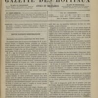 0511 - Page 501 - Sommaire / Revue clinique hebdomadaire. Paralysie vaso-motrice symétrique des deux mains