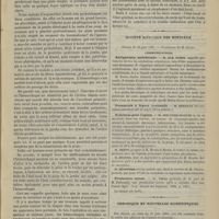 0611 - Page 601 - Hôpital de la Pitié. M. Verneuil. I. Abcès sous-pectoral. - II. Phlegmon de la jambe, hémorrhagie secondaire / Société médicale des hôpitaux. Séance du 25 juin 1886. Communications. Antipyrexie, antithermie. M. Alb. Robin / Pneumonie à foyers successifs. M. Renault / Tolérance pour l'opium. M. Moutard-Martin / Production cornée. M. Vidal / Chronique et nouvelles scientifiques