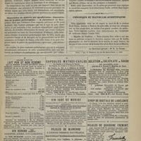 0813 - Page 803 - Association française pour l'avancement des sciences, XVe session (1886). Congrès de Nancy. III. Section des sciences médicales. Note sur un cas de paralysie des dilatateurs de la glotte. M. Gouguenheim... / Observation de dystocie par spondylizème, démonstration de la pièce pathologique. M. Grynfellt... / Chronique et nouvelles scientifiques. Hygiène de l'enfance