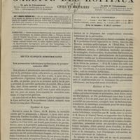 0903 - Page 893 - Sommaire / Revue clinique hebdomadaire. Les pneumonies infectieuses épidémiques du premier semestre 1886