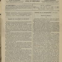 1235 - Page 1225 - Sommaire / Séance de l'Académie de médecine / Hospice de la Salpêtrière. M. Charcot. Sclérose en plaques