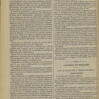 0090 - Page 92 - Hôpital de la Charité. M. Potain. Deux cas de fièvre typhoïde / Un cas d'allochirie auditive ; par M. le Docteur Gellé / Académie de médecine. Séance du 24 janvier 1888. Correspondance