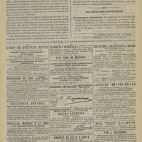 0561 - Page 627 - Chronique et nouvelles scientifiques. Faculté de médecine de Paris / Avis / Bulletin bibliographique