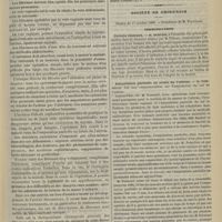1005 - Page 1121 - Revue générale. Du traitement chirurgical des myomes de l'utérus. Par M. le Docteur L. Secheyron... V. Action directe sur les fibromes ; voie abdominale / VI. Conclusions / Société de chirurgie. Séance du 17 octobre 1888. Communications. Calculs vésicaux. M. Berger, à l'occasion des pièces présentées dans la dernière séance par M. Tillaux / Amputation partielle ou totale de l'utérus. M. Verneuil
