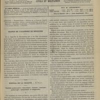 1105 - Page 1265 - Sommaire / Séance de l'Académie de médecine / Hôpital de la Charité. M. Potain. Syphilis pulmonaire ; historique ; formes ; anatomo-pathologie ; symptômes et diagnostic