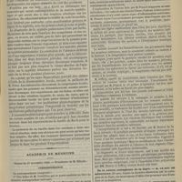 1107 - Page 1267 - Hôpital de la Charité. M. Potain. Syphilis pulmonaire ; historique ; formes ; anatomo-pathologie ; symptômes et diagnostic / Académie de médecine. Séance du 27 novembre 1888. Correspondance / Communications. Traitement des fibromes utérins par l'électrolyse intra-utérine. M. Delétang / Paralysie atrophique des quatre membres survenue dans le cours d'une grossesse. M. Desnos, en son nom et au nom de MM. Pinard et Joffroy / De la nature contagieuse de la lèpre. M. Le Roy de Méricourt