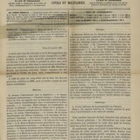 0013 - Page 1 - Sommaire / Paris, le 2 janvier 1889. Médecine / Chirurgie / Obstétrique. [Dr E Le Sourd]
