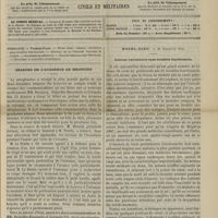 0069 - Page 57 - Sommaire / Séances de l'Académie de médecine / Hôtel-Dieu. M. Germain Sée. Lésions valvulaires sans troubles fonctionnels